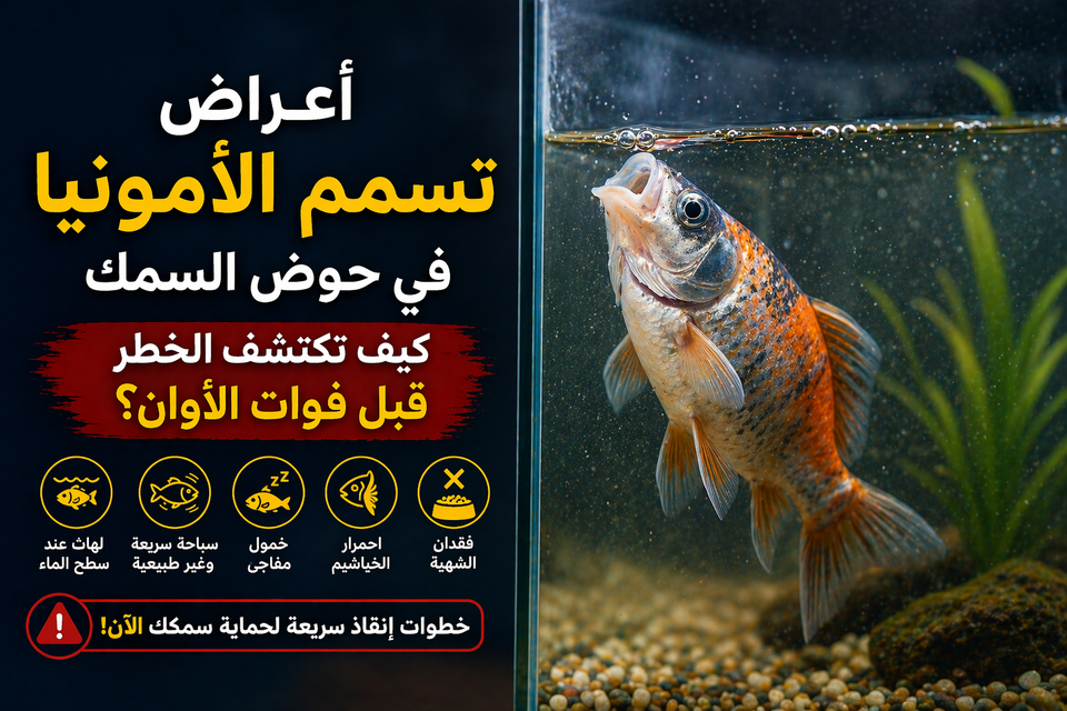 أعراض تسمم الأمونيا في حوض السمك: كيف تكتشف الخطر قبل فوات الأوان؟