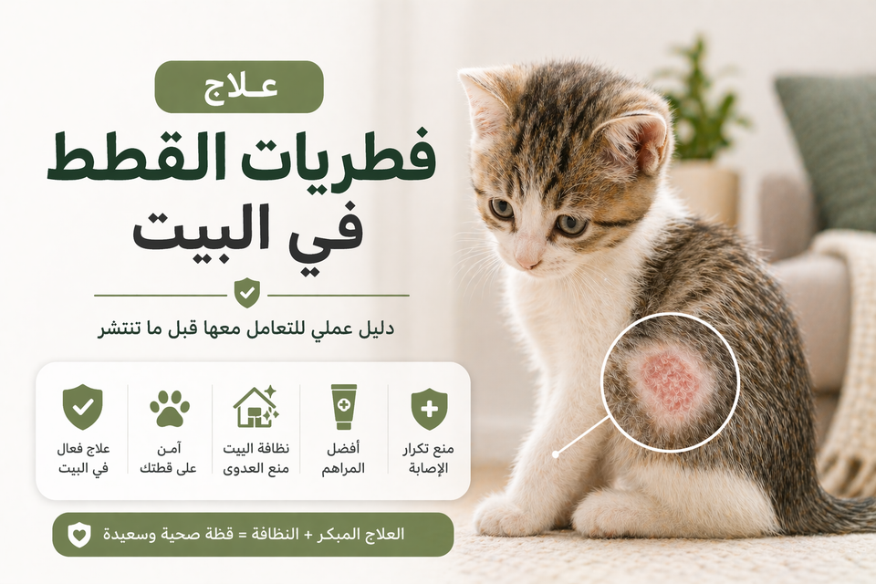علاج فطريات القطط في البيت 