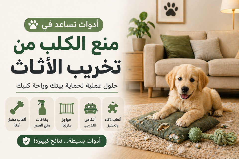 ادوات تساعد في منع الكلب من تخريب الاثاث