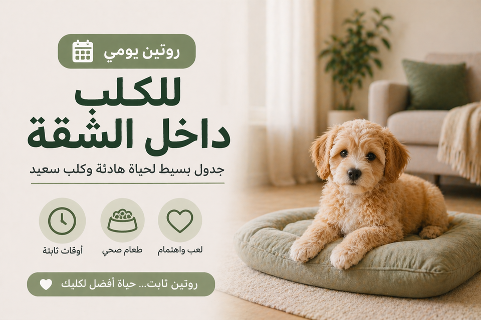 روتين يومي للكلاب داخل الشقق