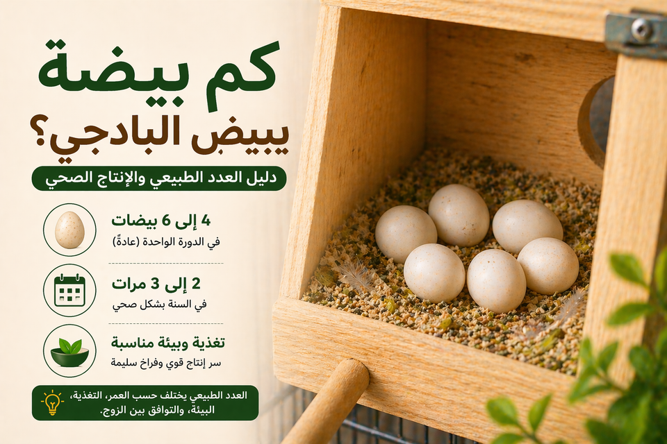 كم عدد بيض البادجي الطبيعي؟ وكم مرة تبيض في السنة؟ (دليل الإنتاج الكامل)