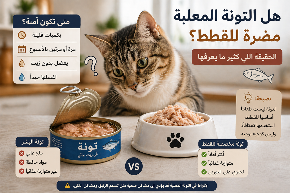 التونة والقطط