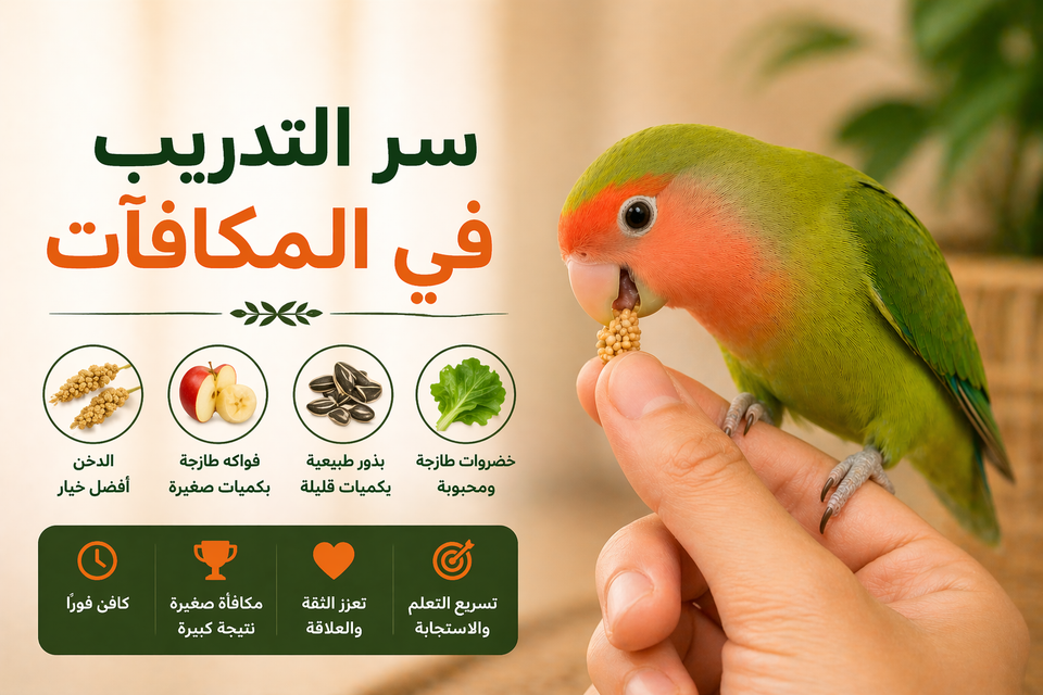 أفضل مكافآت لتدريب طيور الروز: السر الحقيقي لتسريع التعلم