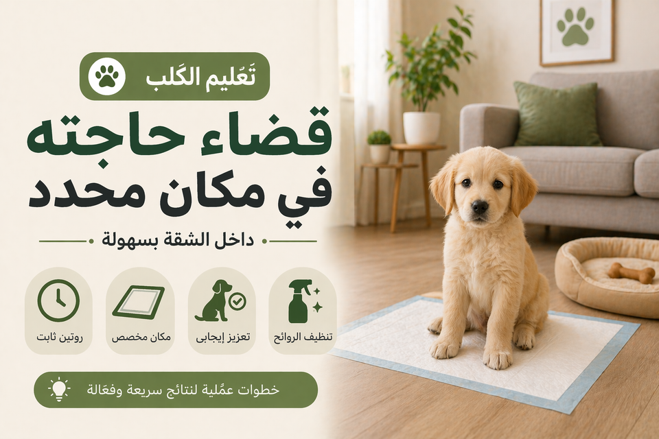 تعليم الكلب قضاء الحاجة في مكان محدد