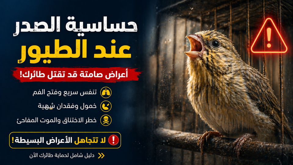 حساسية الصدر عند الطيور: الأعراض الصامتة التي قد تقتل طائرك بدون إنذار