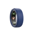 Blue ring with electronic components on a white background