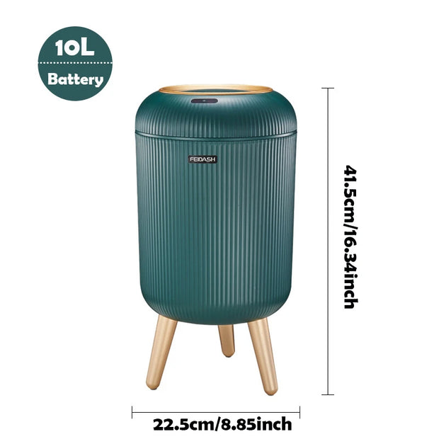 Teal portable stool with wooden legs and dimensions on a white background