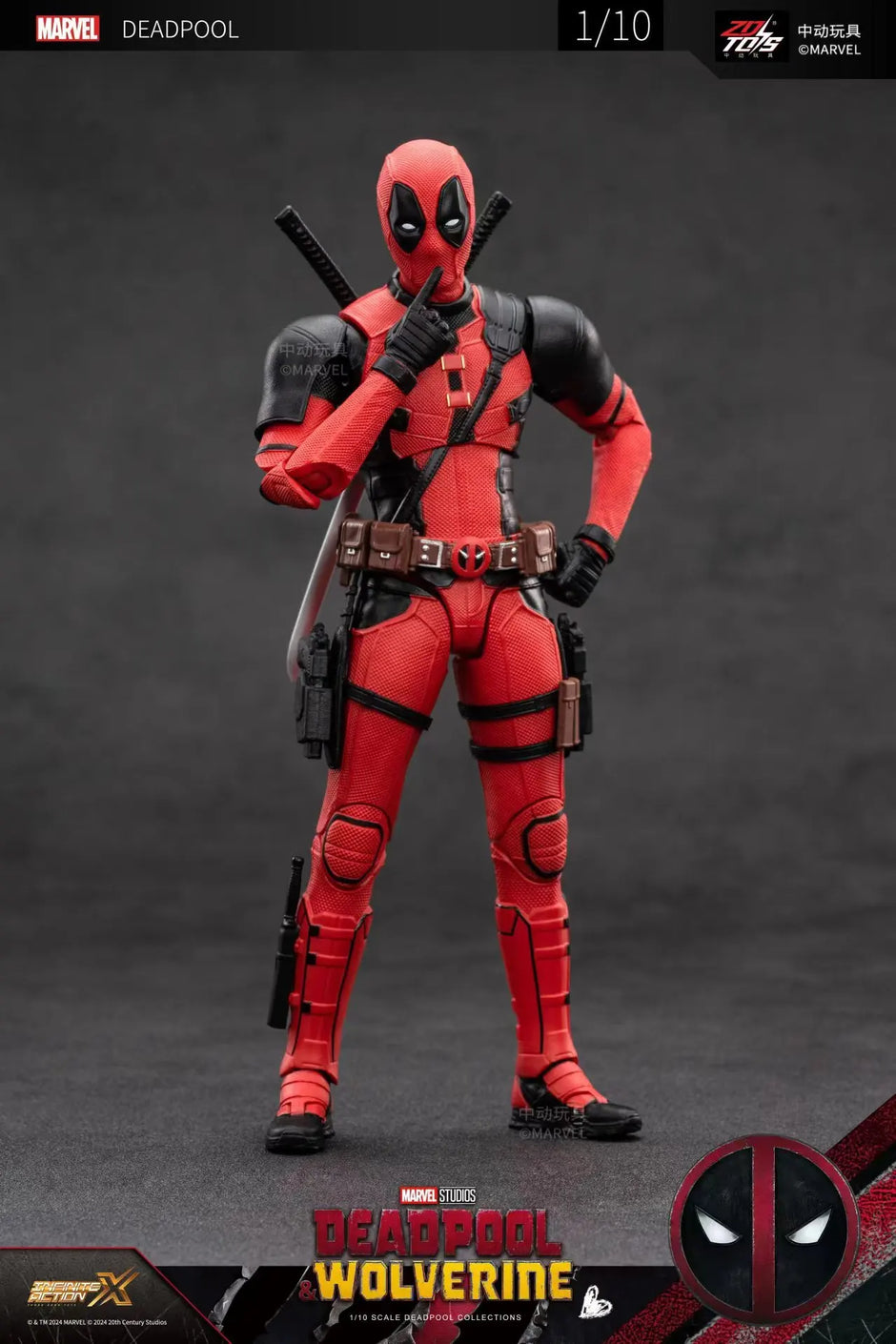 تمثال Deadpool & Wolverine – 18cm PVC قابل للتجميع | ZD Toys سلسلة Super War