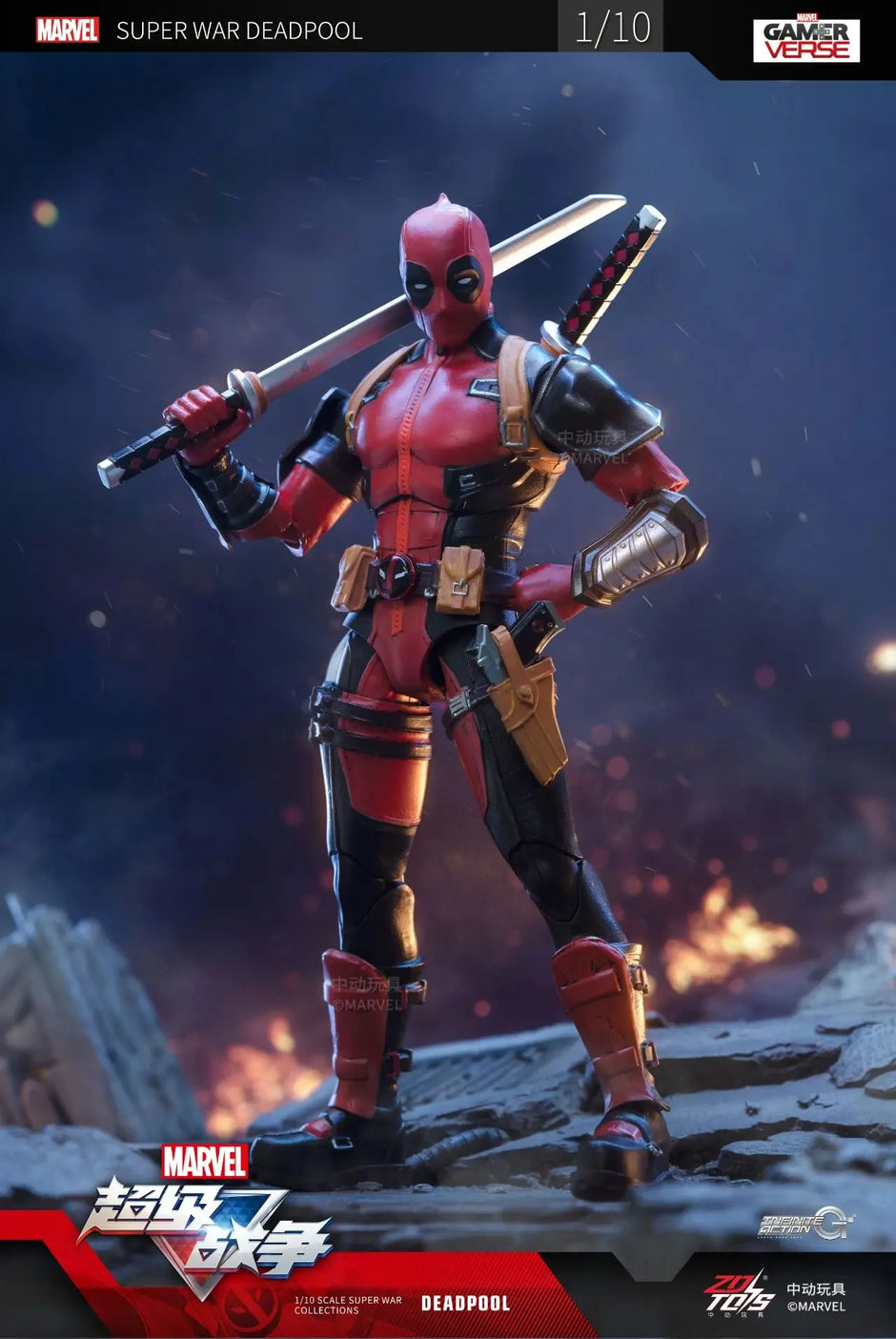 تمثال Deadpool & Wolverine – 18cm PVC قابل للتجميع | ZD Toys سلسلة Super War