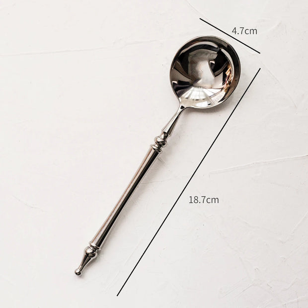 304 Stainless Steel Vintage French Cutlery – Retro Fork & Spoon Set