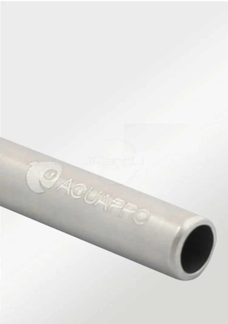 White plastic pipe with 'AquaSpec' branding on a white background