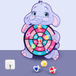 Children's dartboard with elephant design on a purple background