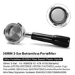 بورتافيلتر 58mm بدون قاع – 3 آذان، سلة SUS304، متوافق مع Breville وHiBREW وBarsetto والمزيد
