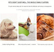 Three dogs with text about pet sleep quality and its impact on families.