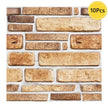 Set of 10 brick-shaped wall stickers on a white background with a yellow label indicating '10Pcs'.