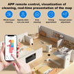 Smart home cleaning system with app control, visualization of cleaning, and real-time map presentation.