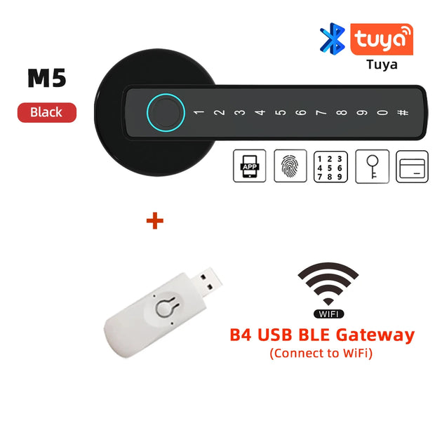 M5 electronic device with Tuya logo and USB BLE Gateway on a white background