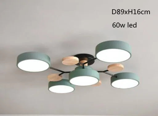 ثريا سقف حديثة متعددة الرؤوس – LED 3 درجات حرارة، 4 أو 5 رؤوس