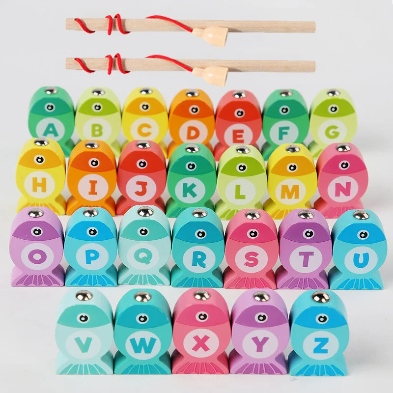 Colorful alphabet blocks with letters A to Z on a white background