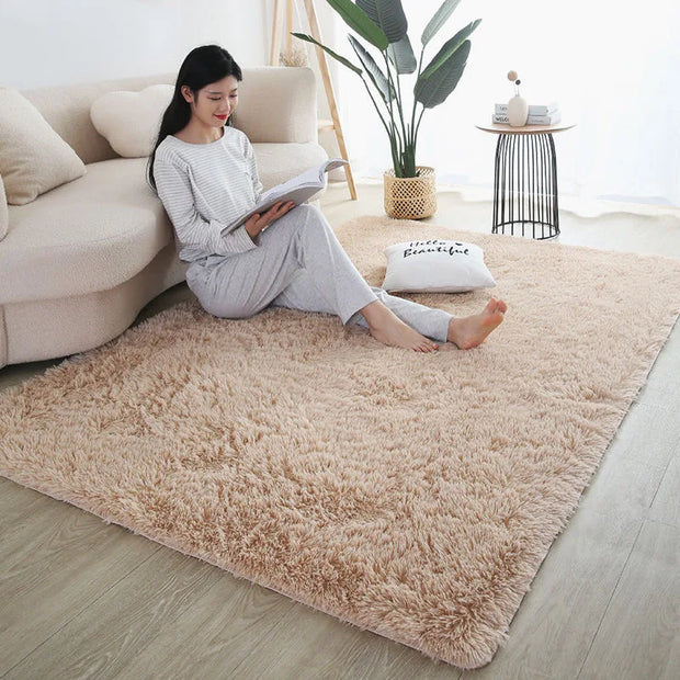 Fluffy Area Rug – Soft Pile, Modern Style, Multiple Sizes & Colours