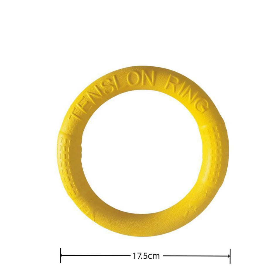 Yellow tension ring with 'TENSION RING' text and a measurement label on a white background