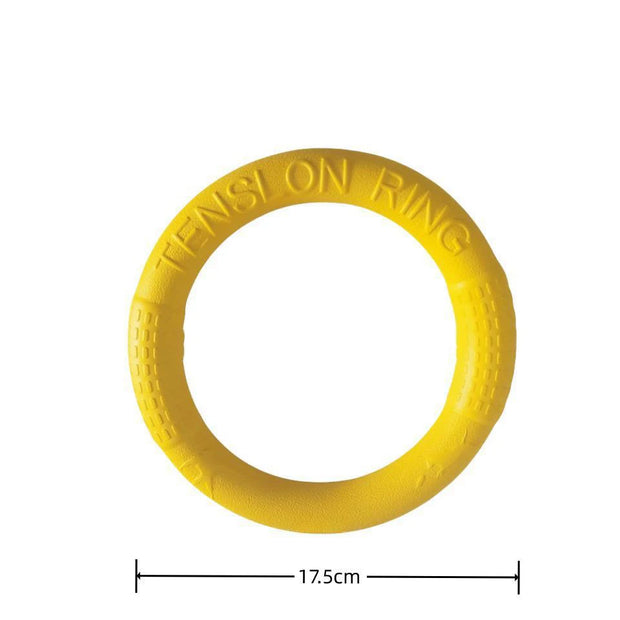Yellow tension ring with 'TENSION RING' text and a measurement label on a white background