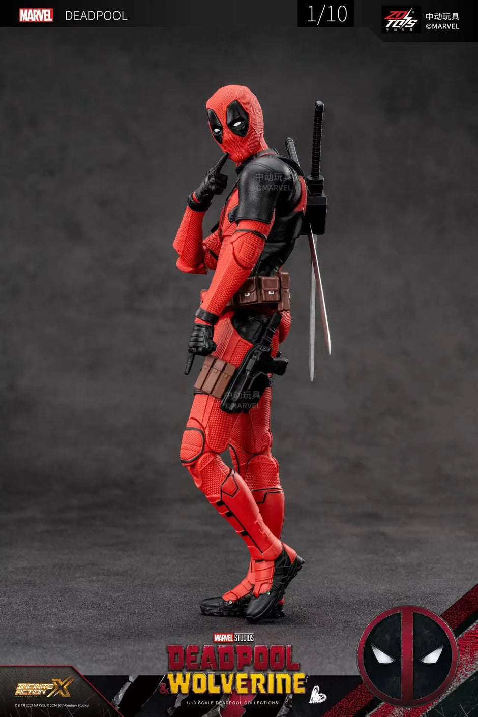 تمثال Deadpool & Wolverine – 18cm PVC قابل للتجميع | ZD Toys سلسلة Super War