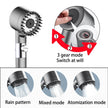 Shower head with three modes and gear switch illustration