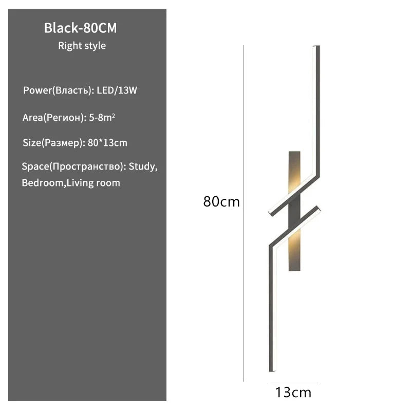 Product description card with dimensions and features of a light fixture.