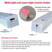 Diagram of a light control device with labeled parts and operating instructions.