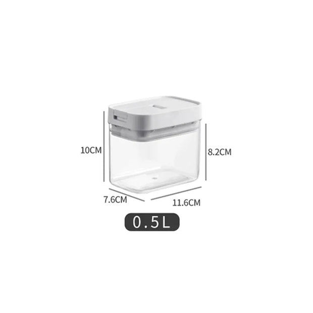 Rectangular glass container with dimensions and volume label on a white background