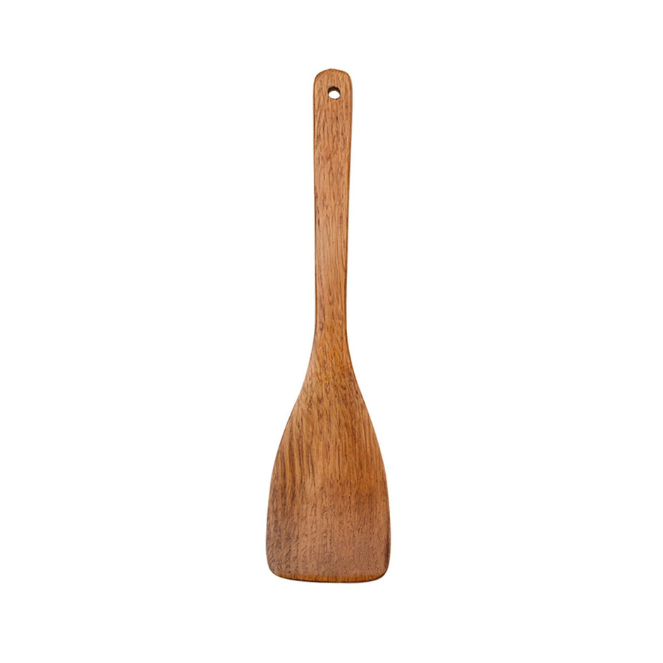Wooden spatula on a white background