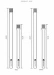 Illustration of different sizes of brushes with labeled dimensions on a white background