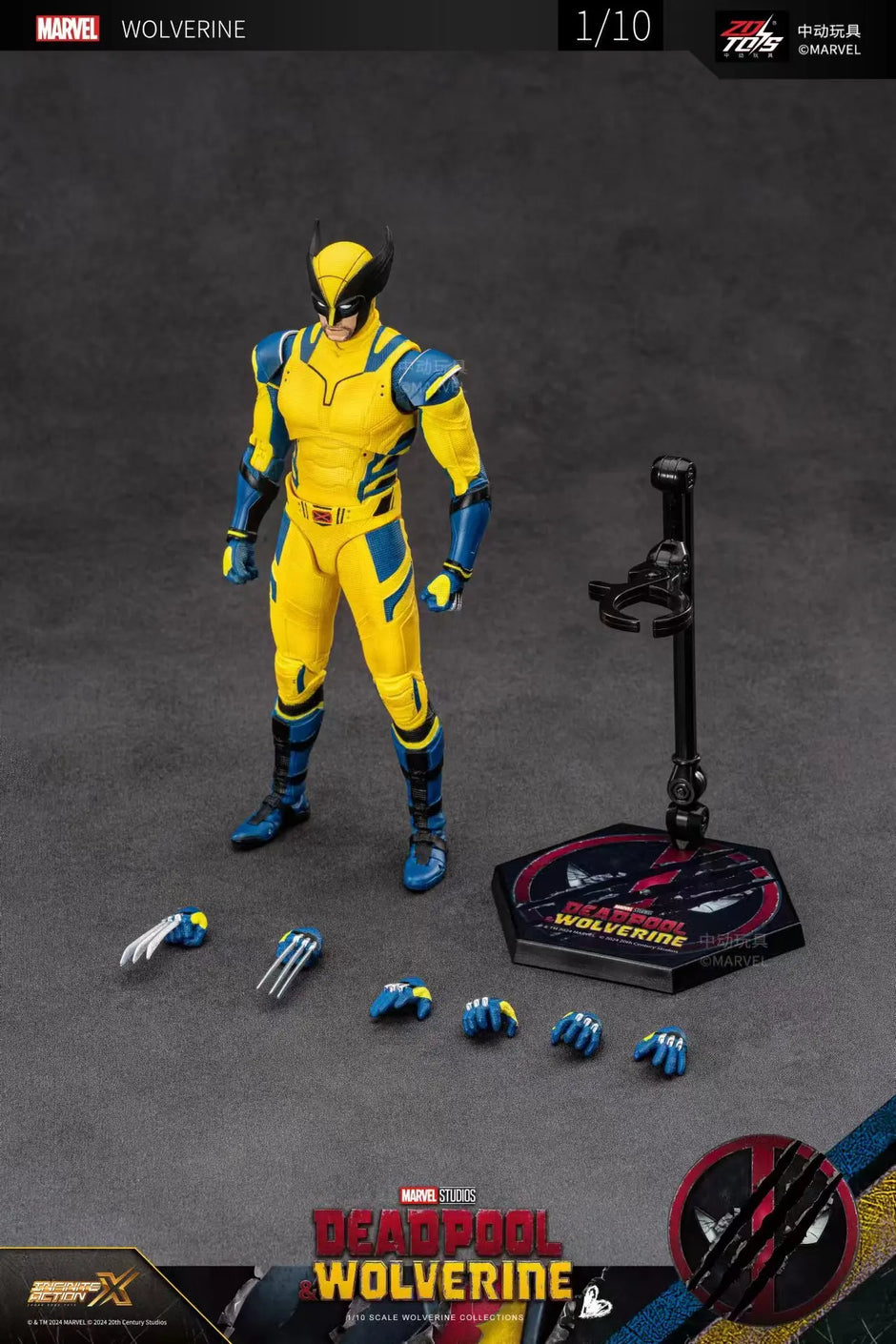 تمثال Deadpool & Wolverine – 18cm PVC قابل للتجميع | ZD Toys سلسلة Super War