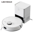 Robotic vacuum cleaner with charging station on a white background, featuring the LIECTROUX brand.