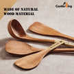 Set of wooden spoons with 'Cooking King' branding on a textured surface