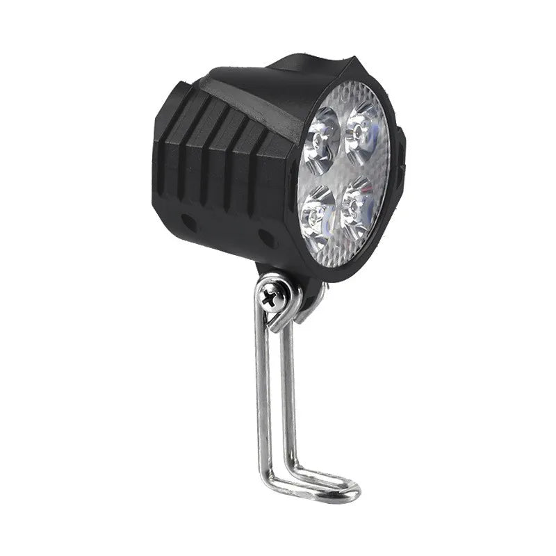 إضاءة أمامية مع بوري للدراجات الكهربائية – 12V إلى 72V، 12W، مقاومة للماء IPX5
