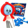 Boom Boom Balloon game set with balloons, pump, and packaging on a white background