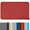 Red silicone mat with color swatch below on a white background
