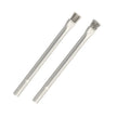 Two metal brushes with wire bristles on white background