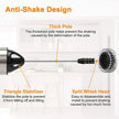 Anti-shake design of a kitchen whisk with labeled components on a white background.