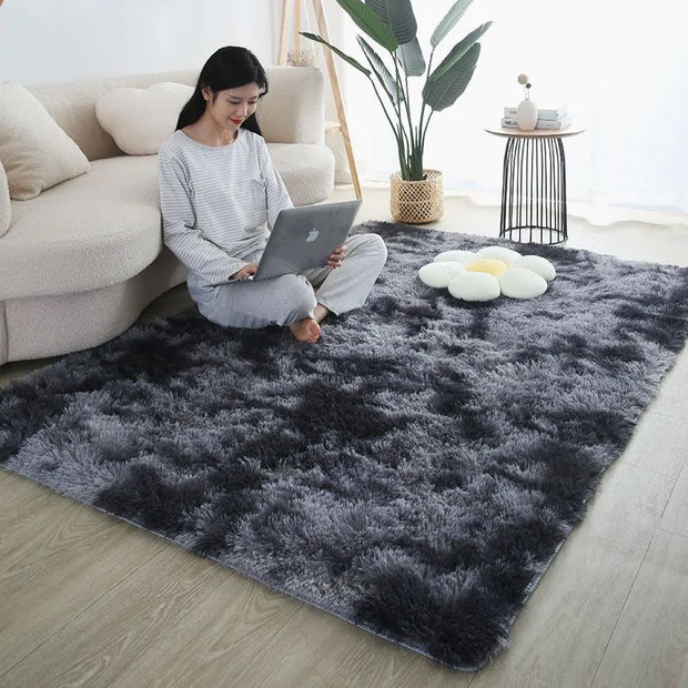 Fluffy Area Rug – Soft Pile, Modern Style, Multiple Sizes & Colours