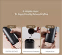 طاحونة قهوة كهربائية بُرّ – بطارية 1500mAh، شحن Type-C، إعدادات طحن قابلة للضبط