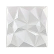 Geometric pattern of triangles in white on a white background