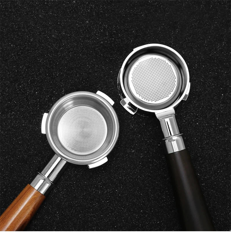 بورتافيلتر 58mm بدون قاع – 3 آذان، سلة SUS304، متوافق مع Breville وHiBREW وBarsetto والمزيد
