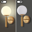 Wall sconce light fixture showing 'On' and 'Off' states on a gray background.