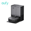 Eufy robot vacuum cleaner on a white background with 'eufy' branding.