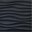 Dark gray wavy patterned wall panel