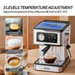 ماكينة إسبريسو Cafelffe شبه أوتوماتيكية – 20 بار، لوحة لمسية، ذراع بخار، 1.5 لتر