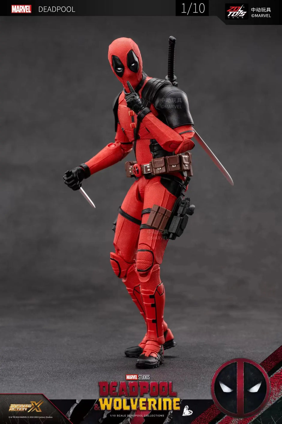 تمثال Deadpool & Wolverine – 18cm PVC قابل للتجميع | ZD Toys سلسلة Super War